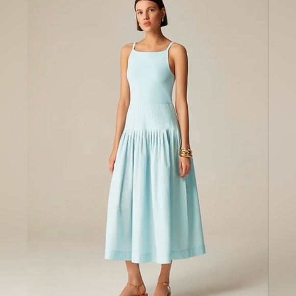 J. Crew Dresses & Skirts - J. Crew women’s pintuck mixty midi dress tank blue size S